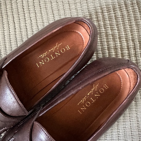 Bontoni Men’s Brown Leather Loafers (Size 9) - Picture 4 of 6